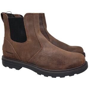 Sorel Men Carson Chelsea Waterproof Ankle Boots Size US 11.5 Tobacco Brown Suede